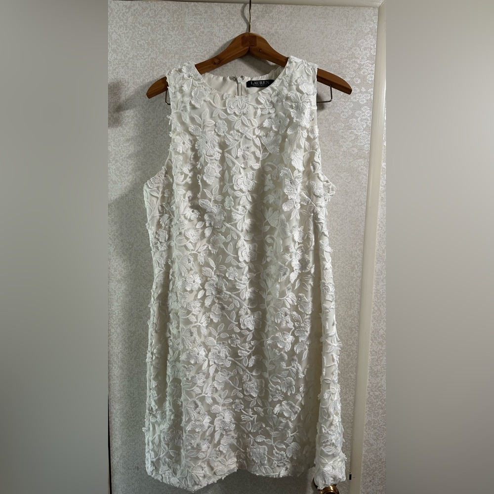 Ralph Lauren Bridal Mini Lace Floral Dress
